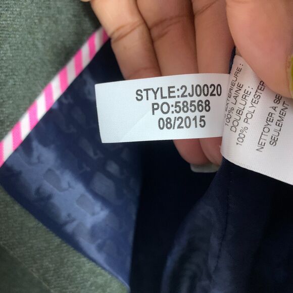 Vineyard Vines Women's Blazer Collegiate Wool Lined Jacket Size 6 Dark Green - Picture 6 of 8